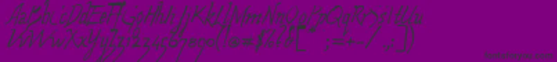 fuente WolvenScript – Fuentes Negras Sobre Fondo Morado