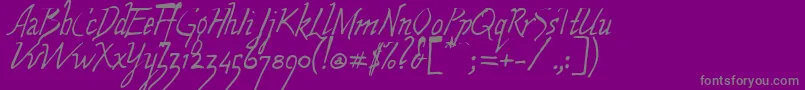 WolvenScript Font – Gray Fonts on Purple Background