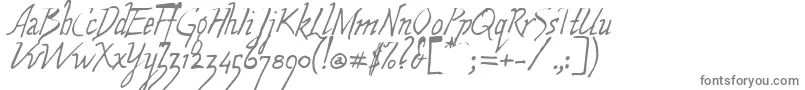 WolvenScript-Schriftart – Graue Schriften auf weißem Hintergrund