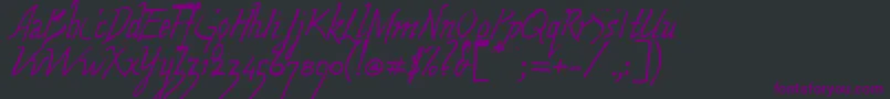WolvenScriptフォントについての詳細 フォントWolvenScript – 黒い背景に紫のフォント