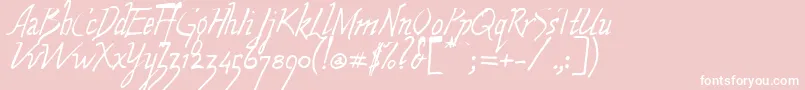 WolvenScript Font – White Fonts on Pink Background