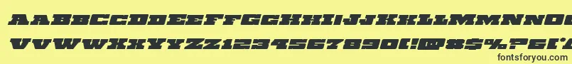 Chicagoexpressexpandital Font – Black Fonts on Yellow Background