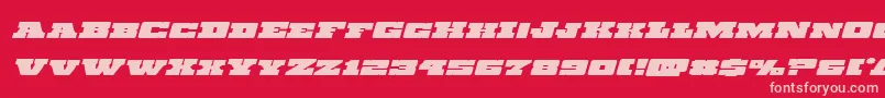 Chicagoexpressexpandital Font – Pink Fonts on Red Background