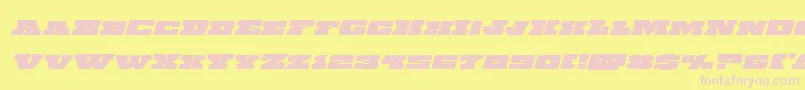 Chicagoexpressexpandital-Schriftart – Rosa Schriften auf gelbem Hintergrund