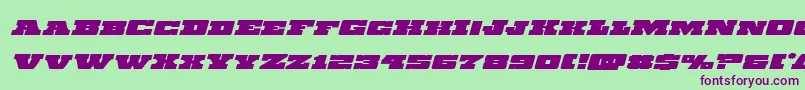 Chicagoexpressexpandital Font – Purple Fonts on Green Background