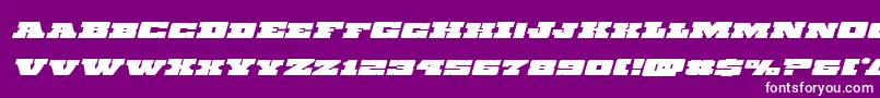 Chicagoexpressexpandital Font – White Fonts on Purple Background