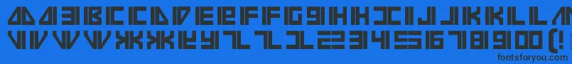 VilmosMagyar Font – Black Fonts on Blue Background