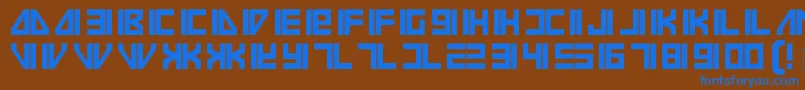 VilmosMagyar Font – Blue Fonts on Brown Background