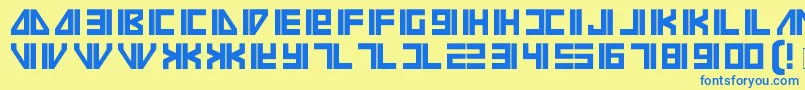 VilmosMagyar Font – Blue Fonts on Yellow Background