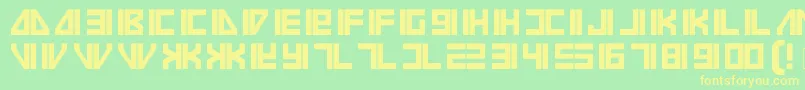 VilmosMagyar Font – Yellow Fonts on Green Background
