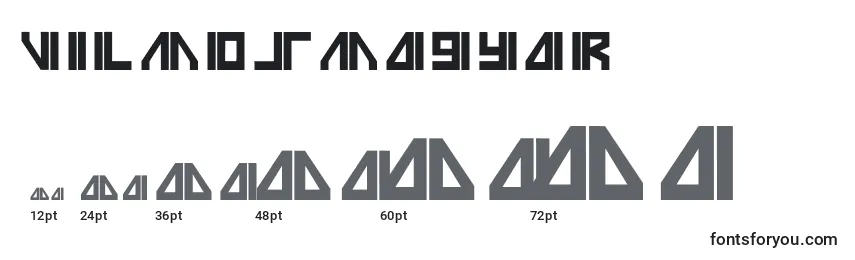 VilmosMagyar Font Sizes