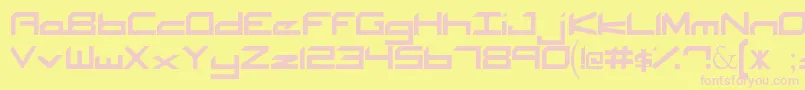 Rebbiya Font – Pink Fonts on Yellow Background