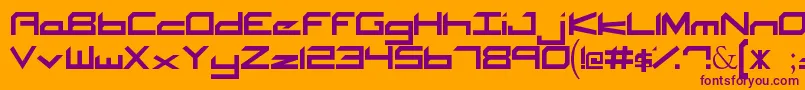 Rebbiya Font – Purple Fonts on Orange Background