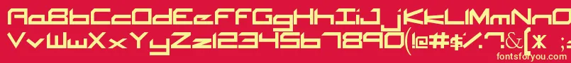 Rebbiya Font – Yellow Fonts on Red Background