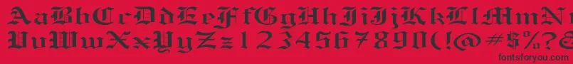 HelenaEx Font – Black Fonts on Red Background