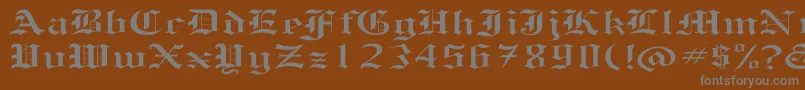 フォントHelenaEx – 茶色の背景に灰色の文字