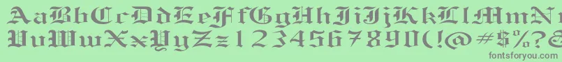 フォントHelenaEx – 緑の背景に灰色の文字