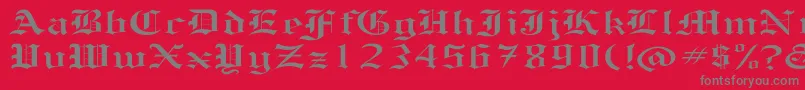 HelenaEx-Schriftart – Graue Schriften auf rotem Hintergrund