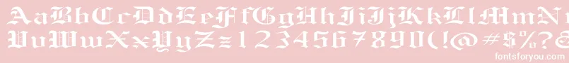 HelenaEx-Schriftart – Weiße Schriften auf rosa Hintergrund