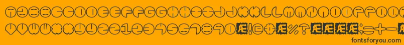 Zurklezo Font – Black Fonts on Orange Background