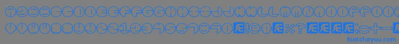 Zurklezo Font – Blue Fonts on Gray Background