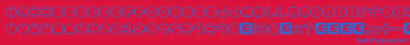 Zurklezo Font – Blue Fonts on Red Background