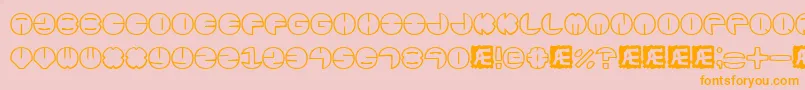 Zurklezo Font – Orange Fonts on Pink Background