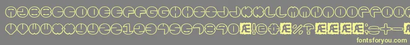 Zurklezo Font – Yellow Fonts on Gray Background