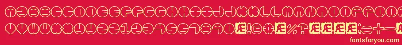 Zurklezo Font – Yellow Fonts on Red Background