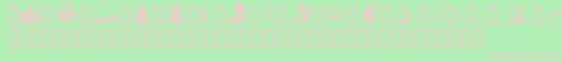 GeShipsAhoy Font – Pink Fonts on Green Background