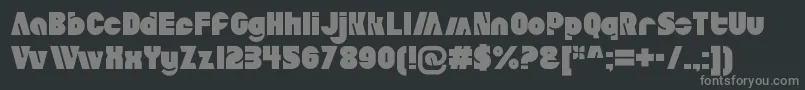 フォントAldoRegular – 黒い背景に灰色の文字