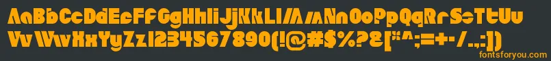 フォントAldoRegular – 黒い背景にオレンジの文字