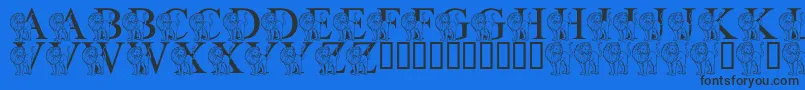 LmsLIsForLion Font – Black Fonts on Blue Background