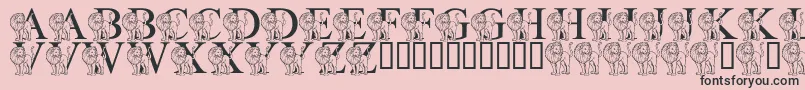 LmsLIsForLion-Schriftart – Schwarze Schriften auf rosa Hintergrund