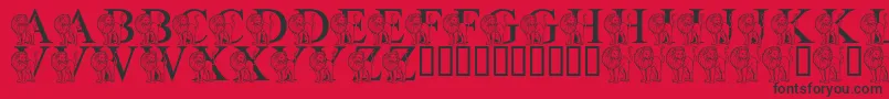LmsLIsForLion Font – Black Fonts on Red Background