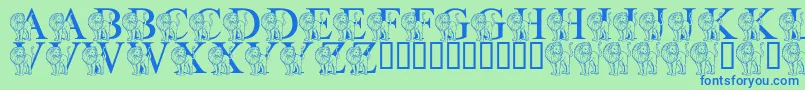 LmsLIsForLion Font – Blue Fonts on Green Background