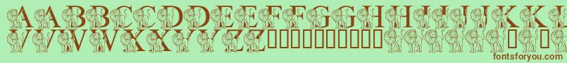 LmsLIsForLion Font – Brown Fonts on Green Background