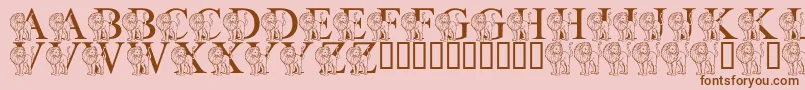 LmsLIsForLion Font – Brown Fonts on Pink Background