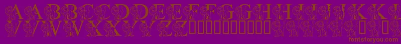 LmsLIsForLion Font – Brown Fonts on Purple Background