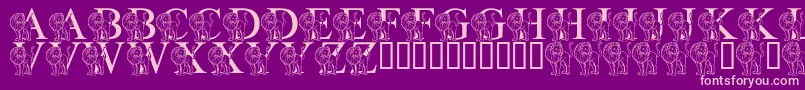 LmsLIsForLion Font – Pink Fonts on Purple Background