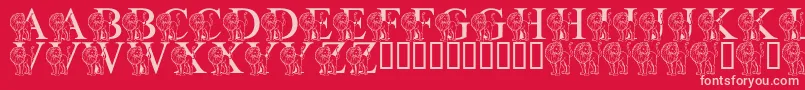 LmsLIsForLion Font – Pink Fonts on Red Background