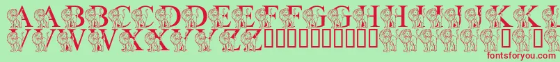 LmsLIsForLion Font – Red Fonts on Green Background