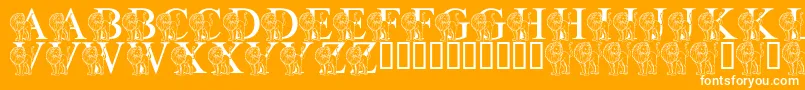 LmsLIsForLion Font – White Fonts on Orange Background