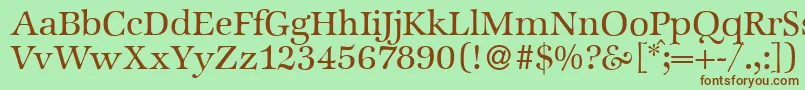 ZabriskieinternationalRegular Font – Brown Fonts on Green Background