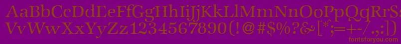 More about ZabriskieinternationalRegular Font ZabriskieinternationalRegular Font – Brown Fonts on Purple Background