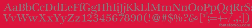 More about ZabriskieinternationalRegular Font ZabriskieinternationalRegular Font – Gray Fonts on Red Background