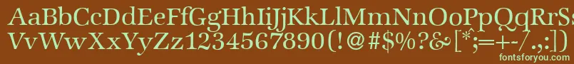 ZabriskieinternationalRegular Font – Green Fonts on Brown Background