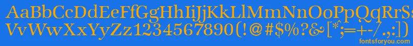 ZabriskieinternationalRegular Font – Orange Fonts on Blue Background