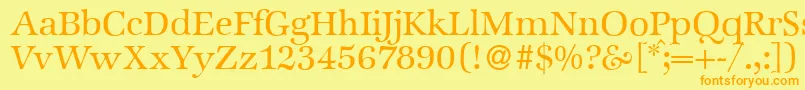 ZabriskieinternationalRegular Font – Orange Fonts on Yellow Background
