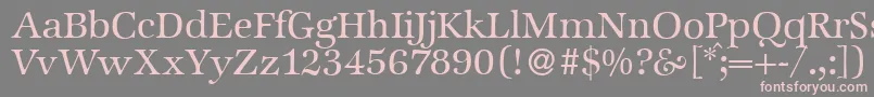 ZabriskieinternationalRegular Font – Pink Fonts on Gray Background